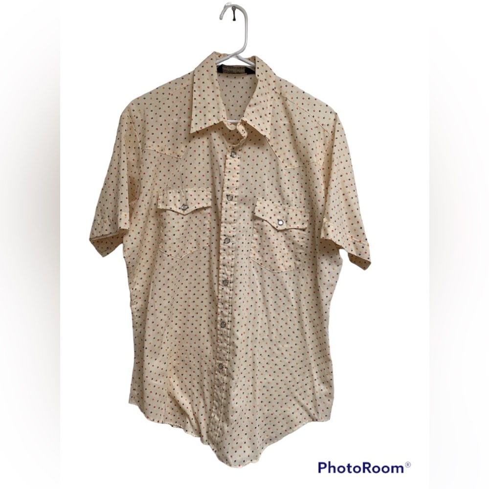 Vintage Knotts Sunbelt Pearl Snap, Short Sleeve Shirt, Size 16